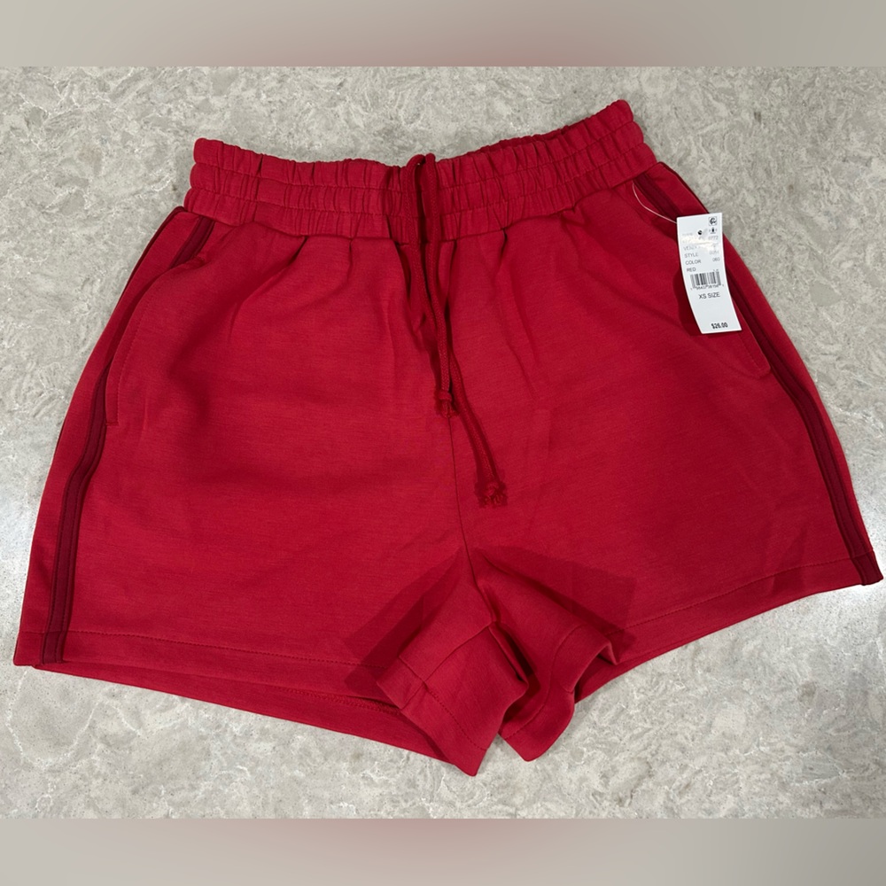 PacSun Red Athletic Shorts with Elastic Waistband